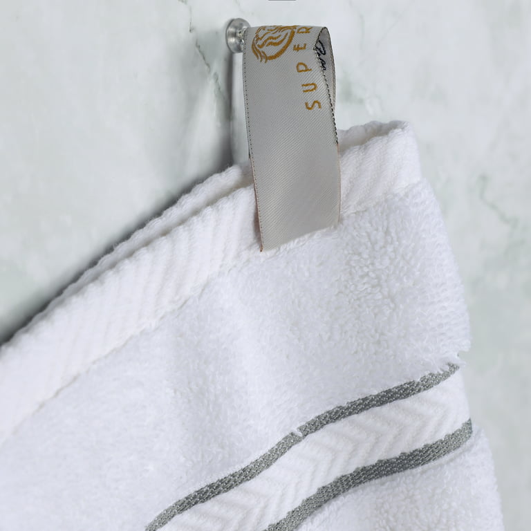 BNM Turkish Cotton Luxury Hotel 2 Piece Bath Towel Set, Charcoal