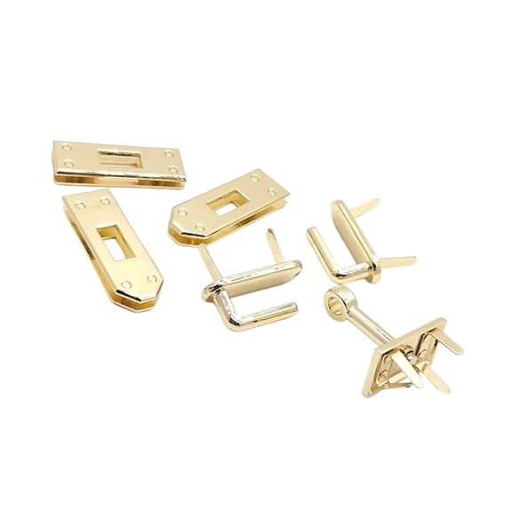 6 Pieces Metal Purse Closure Hardware Set Easy Installation Multi Purpose Bag Replacement Part