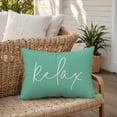 thumbnail image 5 of Creative Products Relax Thin Script Mint 14x20 Indoor / Outdoor Pillow, 5 of 8