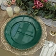 thumbnail image 5 of BalsaCircle 6 Hunter Green 12" Beaded Trim Acrylic Wooden Textured Round Acrylic Charger Plates, 5 of 8
