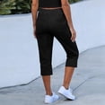 thumbnail image 5 of Women's Hiking Capri Pants with Pockets - Elastic Waist Athletic Cargo Pants,Loose Fit Comfortable for Travel & Casual, 5 of 6