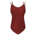 thumbnail image 4 of HAPIMO Women's Tankini Bathing Suit Hawaiian Beachwear 2 Piece Swimsuit Tank Top with Bottom Modest Summer Casual Vacation Swim Wine XXL, 4 of 7