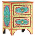 thumbnail image 1 of vidaXL Hand Painted bedside Cabinet 40x30x50 cm Solid Mango Wood, 1 of 5