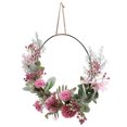 thumbnail image 6 of WHAMVOX 1Set Pink Plastic Wreath Pendant for Front Door Wreath Hoop with Iron Wedding Decor, 6 of 8