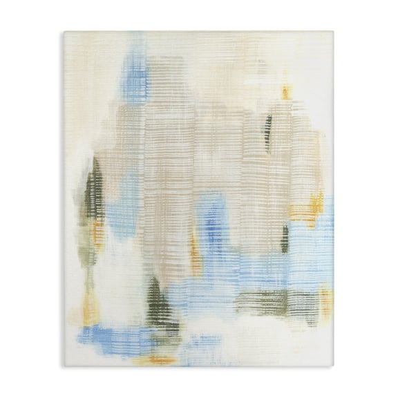 Stupell Industries Double Back Subtle Abstraction Abstract Painting Wrapped Canvas Canvas Art Print Wall Art, 16 x 20