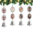 thumbnail image 2 of Visland Christmas Ornament High Durability Bell Design Rust-proof Commemorative Attractive Decorative Alloy Blank Heat Sublimation Car Rear Mirror Decoration for Home, 2 of 8