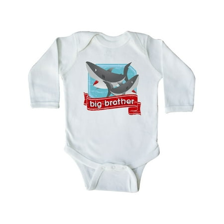 

Inktastic Big Brother Shark Gift Baby Boy Long Sleeve Bodysuit