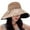 Khaki, variant on Sun Hat Large Brim Foldable Hollow Breathable Floppy UV Protection Bow Tie Decor Women Sunscreen Summer Hat Beach Cap for Outdoor