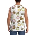 thumbnail image 4 of Fotbe Donut Sloth Men's Camiseta sin Mangas Estampada para Hombres, Playera Casual para Gimnasio, Entrenamiento, Playa-Large, 4 of 7
