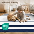 thumbnail image 4 of ODIKA Striped Bold Navy Horizontal Bands Awning Centered Panel Sriped for Queen Size Bedroom, Under Bed, Master Suite, Foldable Easy Care, 4 of 7