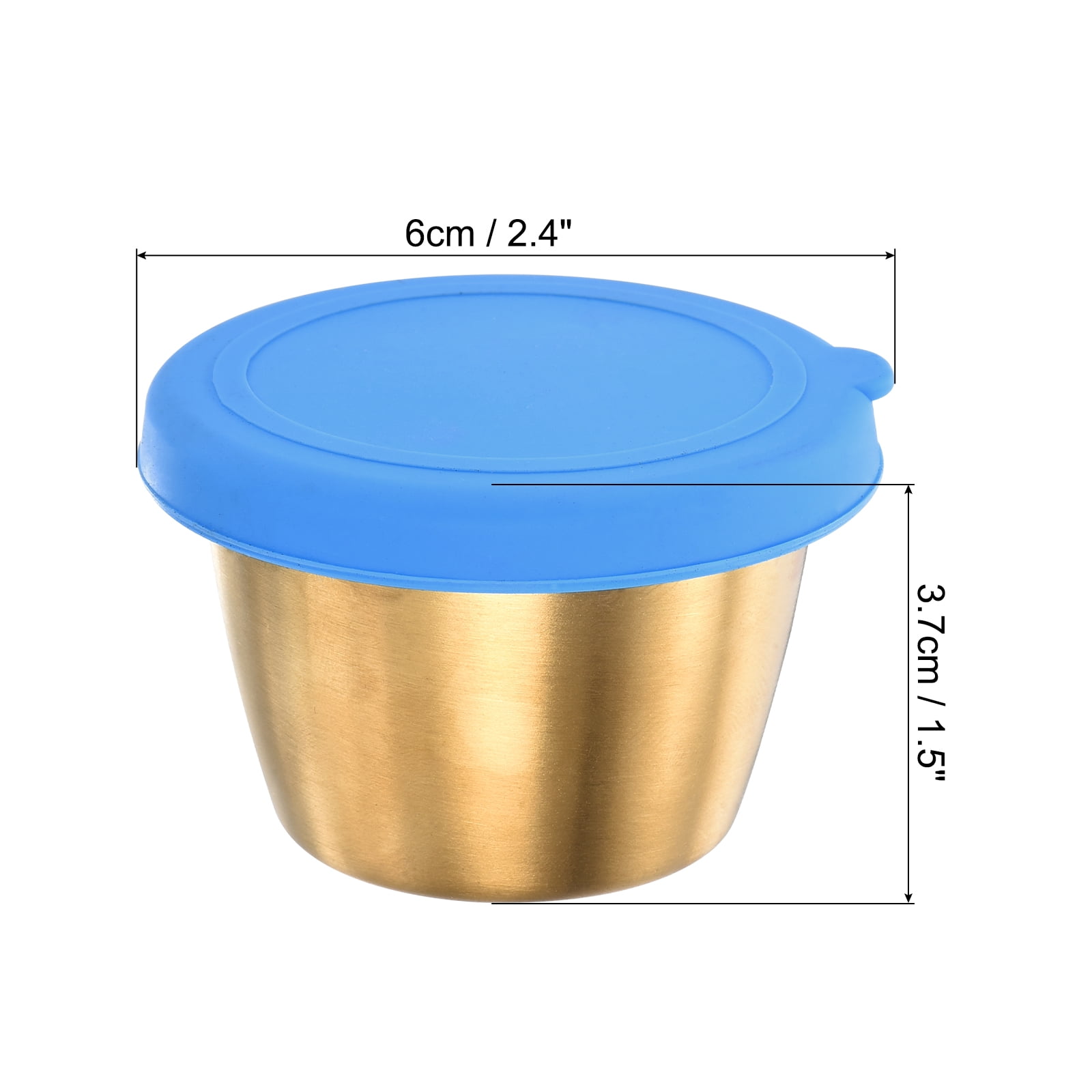 Unique Bargains Salad Dressing Container Stainless Steel Condiment Jar 4 Pcs