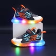 thumbnail image 2 of Xudanell Boys Shoes Light Shiny Toddler Walking Shoes Fashion Sneakers Hook Loop Toddler Sneakers Size 7, 2 of 9
