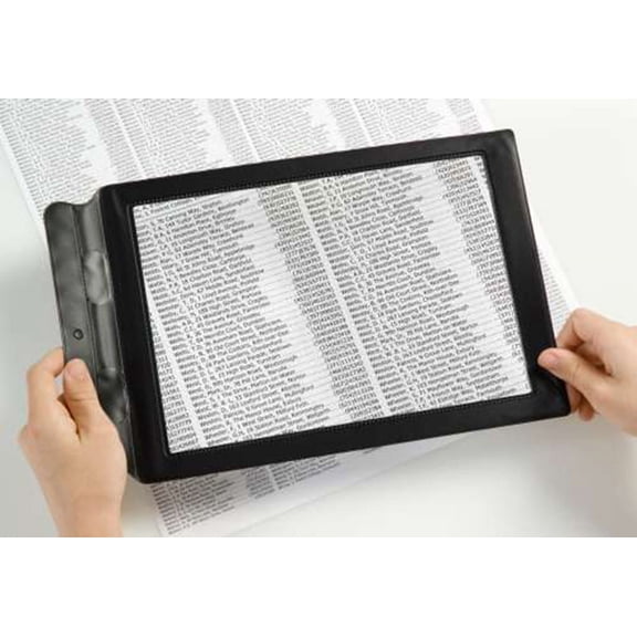 Magnifying Glass for Reading, Full Page Magnifying Glass A4, Large Sheet Magnifier for Reading, Handheld Magnifying Lens, Page Reading Aid for Books Documents, Folding Magnifier with Stand