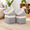 Grey-Hard Bottom 13 inch, variant on Grey Hard Bottom 13 Inch Linen Fabric Foldable Storage Cube Basket 4-Pack