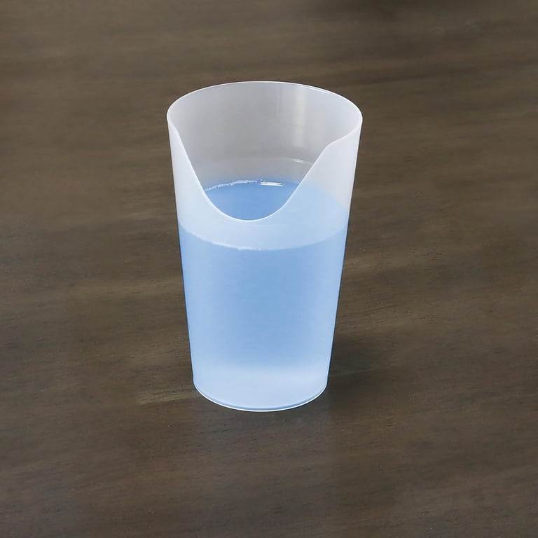 HealthSmart Nosey Cup Set 3 Pack (4oz, 8oz, 12oz) Adaptive Drinking Cups for Adults, Elderly, Dysphagia, Parkinsons, Special Needs