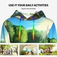 thumbnail image 4 of Zofaai Bluey Pattern Women's Hooded Sweatshirt, High Elastic Drawstring Hooded Sports Pullover Long Sleeve, Adult Winter Clothing-Small, 4 of 7