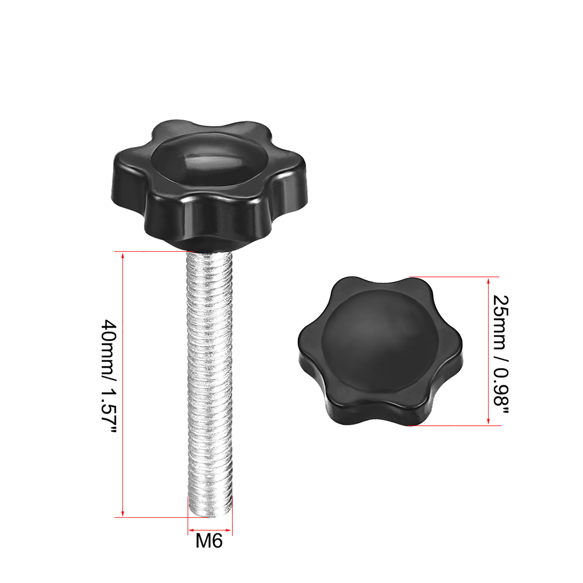 Clamping Handle Screw Knobs Handle Star Knob M8 x 30mm Male