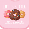 thumbnail image 4 of Inktastic Life is Better with Donuts Boys or Girls Baby Bib, 4 of 4