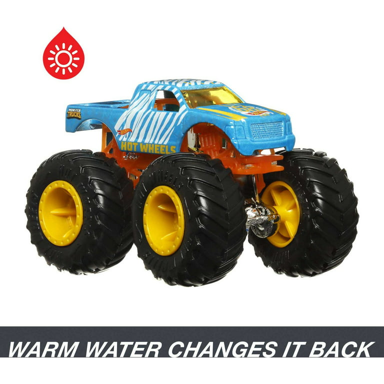 Hot Wheels Monster Trucks 1:64 Color Shifters 3-Pack, Toy Trucks For Kids