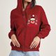 thumbnail image 1 of Puntoco Mujeres Casual Impreso Pullover Manga Larga Con Capucha Bolsillo Blusa Tops Sudaderas Liquidación Puntoco Puntoco-1364, 1 of 6