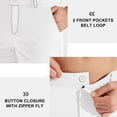thumbnail image 5 of MASKERT Mens Golf Pants-Stretch Work Dress Pants Quick Dry Lightweight Casual Comfy Trousers with Pockets White（Size XS-XXXL）, 5 of 8