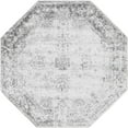 thumbnail image 2 of Unique Loom 3152838 5 x 5 ft. Casino Sofia Octagon Rug, Gray, 2 of 2