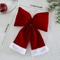 thumbnail image 5 of Christmas Tree Topper Bow 13 x 10.63 Inch Large Red Velvet Christmas Bow Farmhouse Xmas Tree Topper Decoration for Xmas Home Party Backdrop Wedding Wreath Front Door Window Staircase, 5 of 6