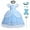 Blue, variant on OBEEII Girls Cinderella Short Puff Sleeve Princess Dress with Accessories Cosplay Halloween Christmas Carnival Party Costume Fairy Princess Dress up Birthday Outfit for Child