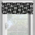 thumbnail image 2 of Ambesonne Abstract Valance Pack of 2, Xoxo Brush Stroked Text, 54"X12", Black White, 2 of 5
