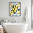 thumbnail image 5 of Canvas Wall Art Yellow Lemon Canvas Art Print Watercolor Fruit Vintage Flower Leaf Blue Pictures Wall Decor for Living Room Bedroom Artwork Decorations Stretched Framed Ready to Hang 12"x18", 5 of 9
