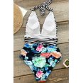 thumbnail image 4 of Traje de baño de una pieza para mujer con escote halter y control de barriga fruncido Xemadio WMZL-954-24, 4 of 7