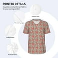 thumbnail image 3 of Lsque Insects Spiders Pattern Mens Polo Golf Shirts Funny Graphics Shorts Sleeve Button Shirts Baseball T-shirt-Medium, 3 of 7