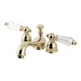 thumbnail image 1 of Kingston Brass KS3952WLL Mini Robinet de Lavabo à Large Diffusion avec Poignée en Cristal, Laiton Poli, 1 of 2