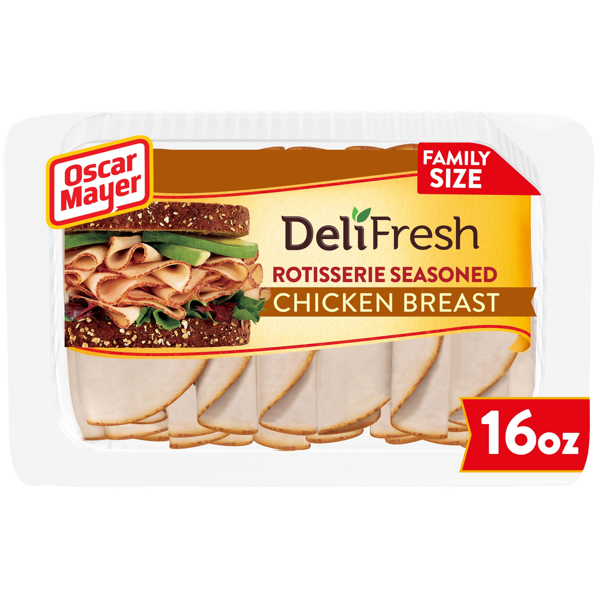 Oscar Mayer Deli Fresh Rotisserie Seasoned Chicken Breast Lunch Meat 16 Oz Package Walmart Com Walmart Com