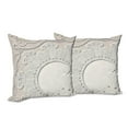 thumbnail image 6 of Ambesonne Vintage Throw Pillow Cover 2 Pack, Medallion Lace Ornate Pearl, 16", White Eggshell Coconut, 6 of 6