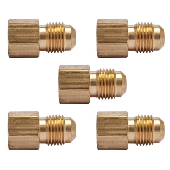 LTWFITTING Brass Flare 5/16" OD x 1/8" Female NPT Female Connector Tube Fitting(Pack of 5)