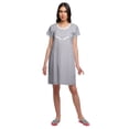 thumbnail image 3 of Moomaya Chemise de Nuit à Manches Courtes Imprimée pour Femmes, Col Rond, en Coton, Vêtement de Nuit, 3 of 5