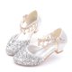 thumbnail image 3 of Zapatos para niños Niñas Tacones altos Lentejuelas Primavera y otoño Zapatos de princesa para niñas medianas y grandes Zapatos de rendimiento para estudiantes Sandalias con punta, 3 of 5