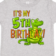 thumbnail image 4 of Inktastic It's My 5th Birthday with Cute Green Alligator Boys or Girls Toddler T-Shirt, 4 of 5