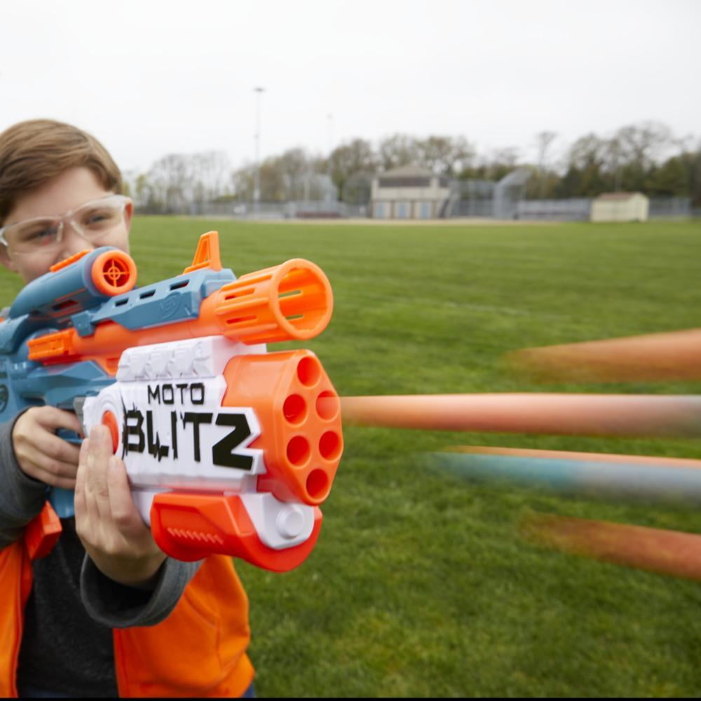 NERF Elite 2.0 Motoblitz Blaster with Scope, Motorized 10-Dart Blasting,  Airblitz 6 Darts, Outdoor Toys for 8 Year Old Boys & Girls