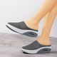 thumbnail image 2 of Sonducket Zapatillas de cuña para mujer, zapatillas informales de malla con cojín de aire, zapatos Vintage, sandalias, plataforma Calzado Gris 38 yardas, 2 of 6