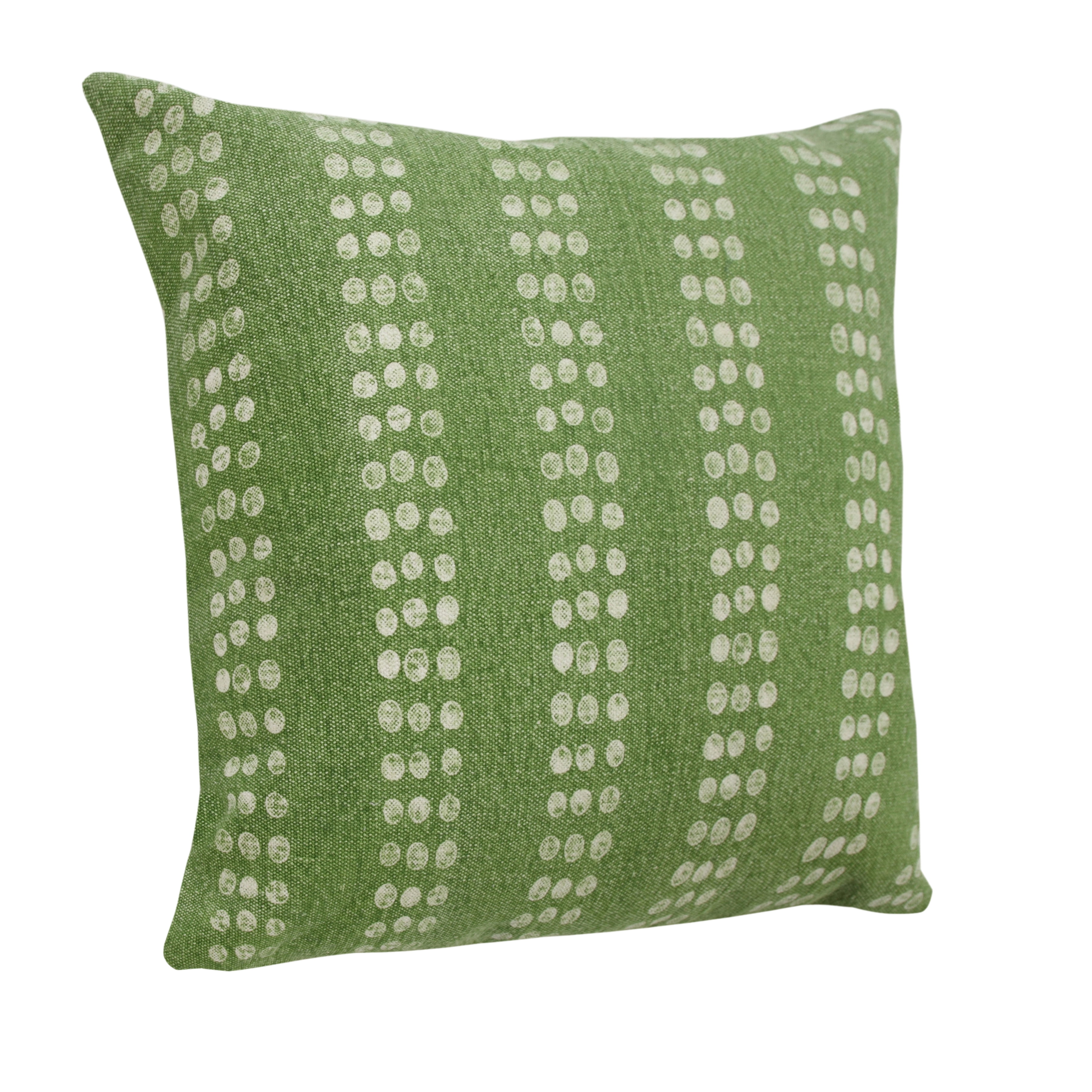 Ox Bay Khloe 20" x 20" Green Dotted Stripe Cotton Adult Decorative Throw Pillow Cover