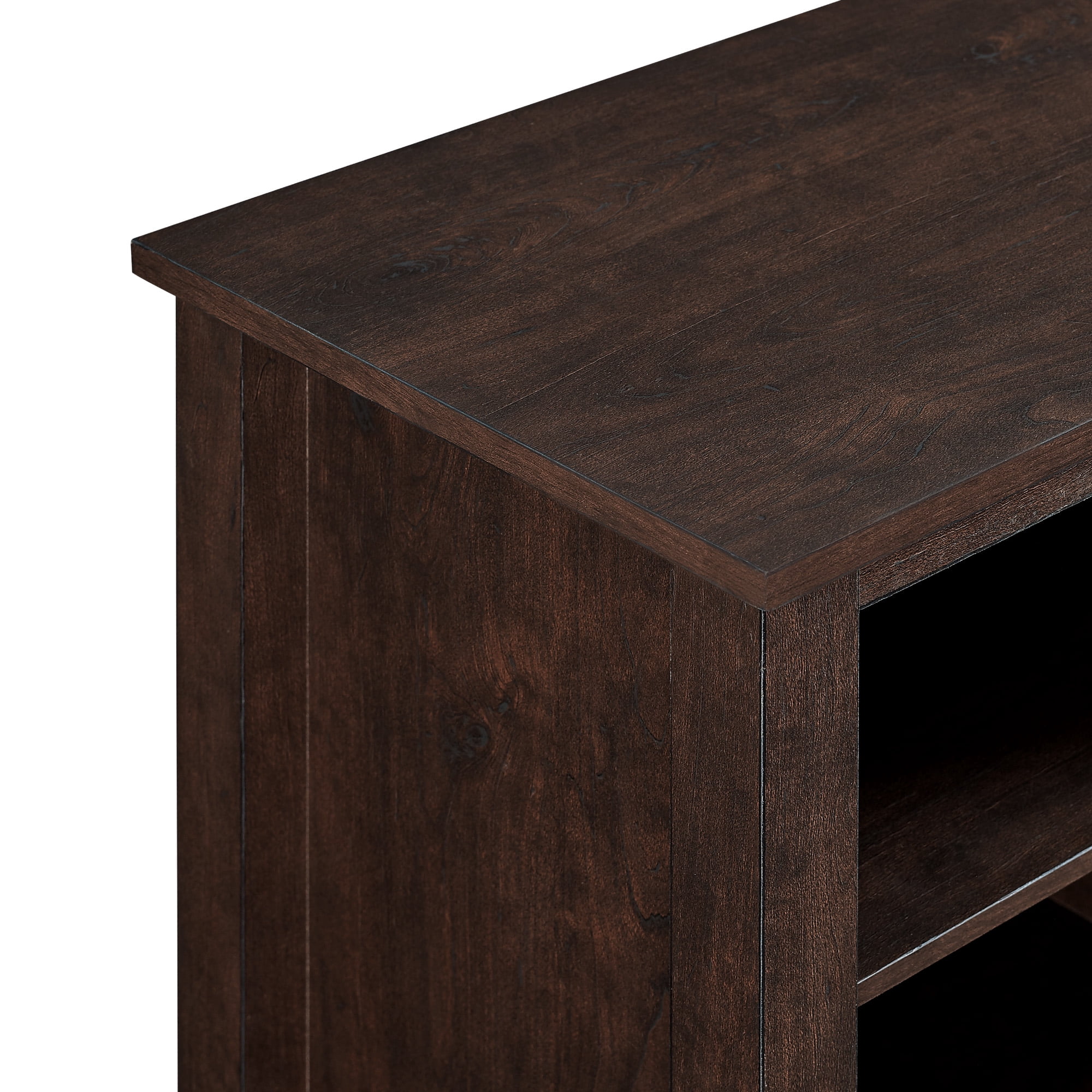 Walker Edison Traditional Fireplace TV Stand for TVs Up to 64" - Brown