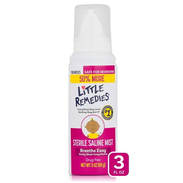 Little Remedies Sterile Saline Nasal Mist, Safe for Newborns, 3 fl oz -  Walmart.com