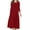 Red, variant on LEAVINGSUO Maxi Dresses for Women Women Fashion Comfortable Button V-Neck Solid Color Casual Dress Blue M