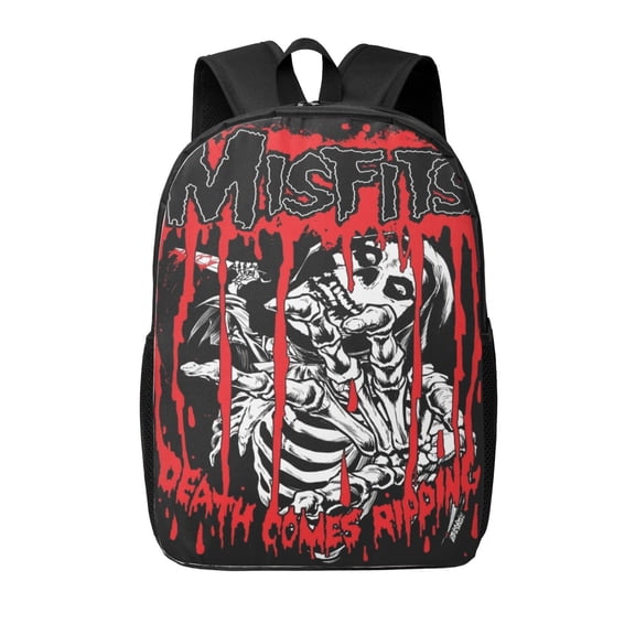 Misfits Backpack Fashion Travel Backpack Laptop Backpack 17 Inch Simple Backpack