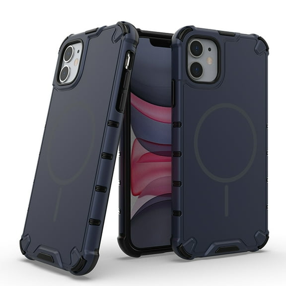 Magnetic Case for iPhone 11 [Compatible with Mag-Safe] [Heavy Duty Military Grade Drop Protection] Enhanced Corners Shockproof Solid Color Phone Cover for iPhone 11 6.1 inch, Darkblue