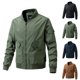thumbnail image 4 of Mens Jacket Cargo Casual Work Coats Long Sleeve Pocket Coat Zip-Up Loose Top, 4 of 8
