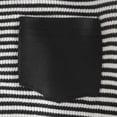 thumbnail image 5 of Sopiago Newborn Boy Clothes Striped Onesie Long Sleeve Truck/Excavator Embroidery Outfits Infant Baby Boys Fall Winter Romper Bodysuit（Black,6-12 Months）, 5 of 7