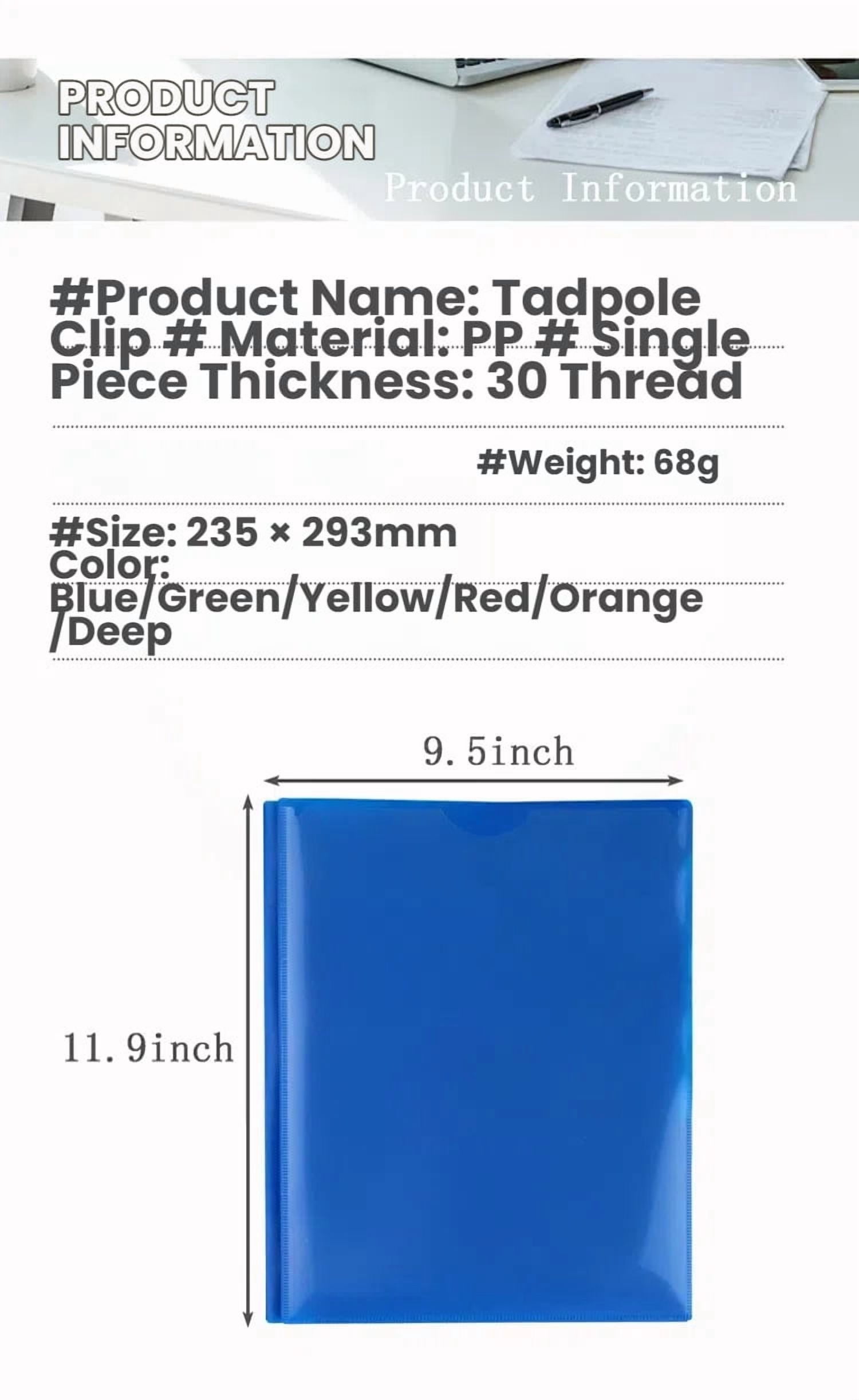 7 Pcs Plastic Folders with Clear Front Pockets Heavy Duty File Folders with 2 Pockets and Card Slot for Student Communication School Office Presentation Report